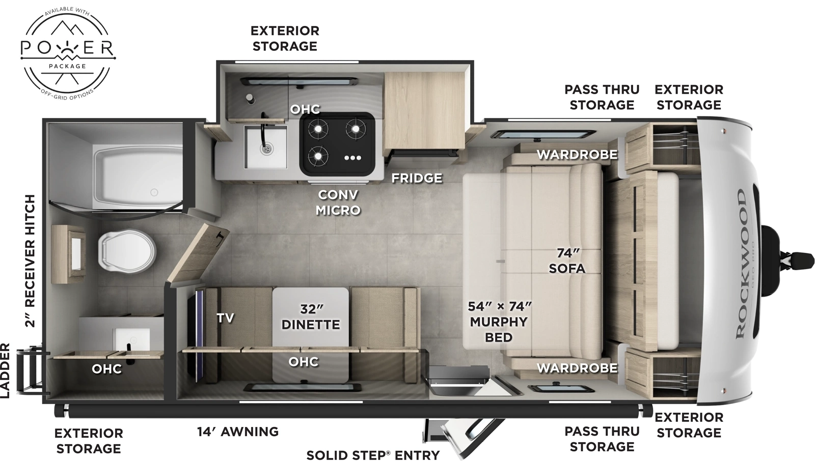 Rockwood Geo Pro G19FDS Floorplan